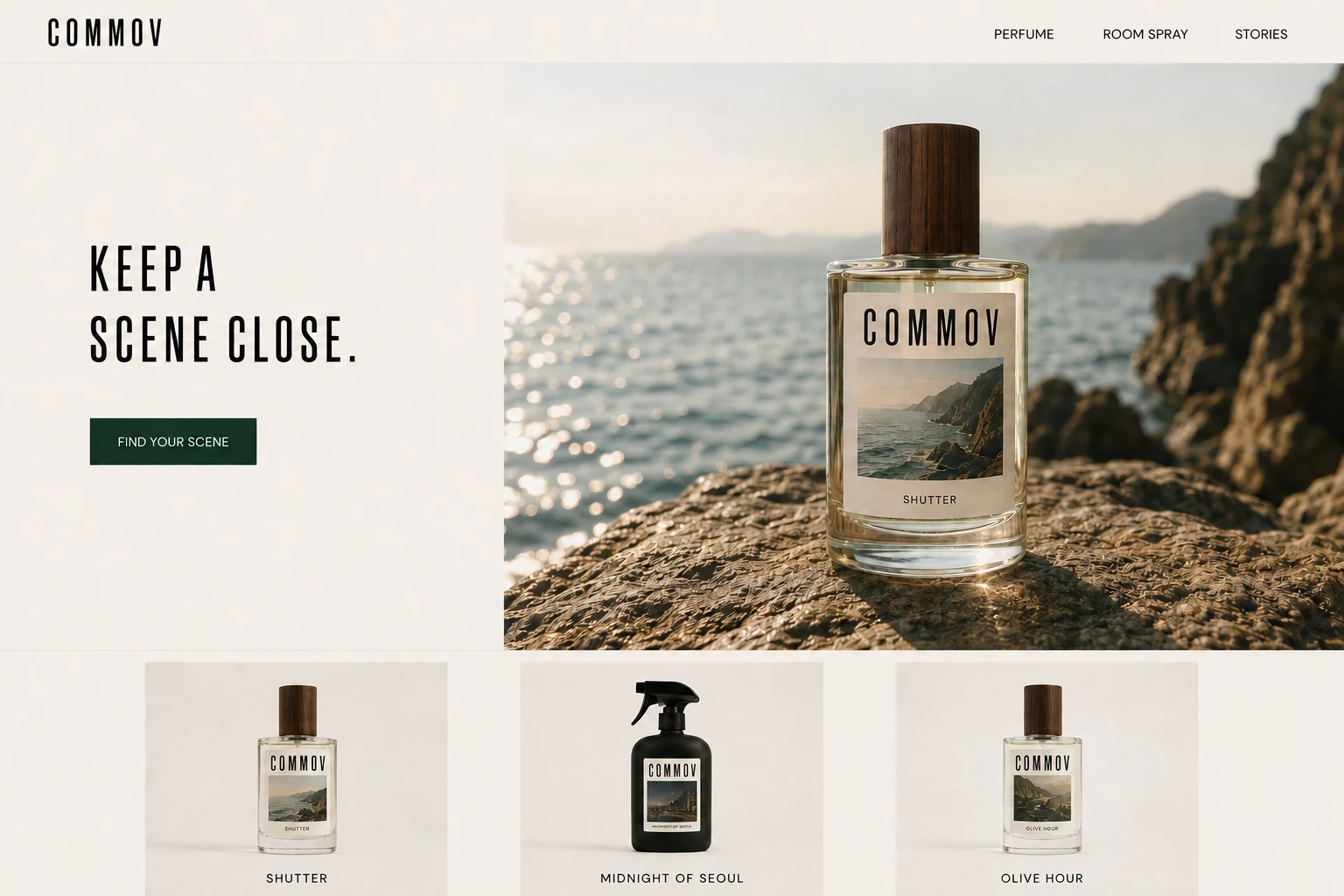홈페이지 · 첫인상 · COMMOV 브랜드 콘셉트